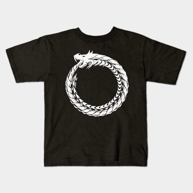 Ouroboros Kids T-Shirt by blackroserelicsshop@gmail.com